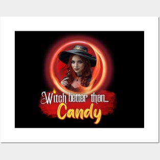 Red Witch Better than Halloween Candy Posters and Art